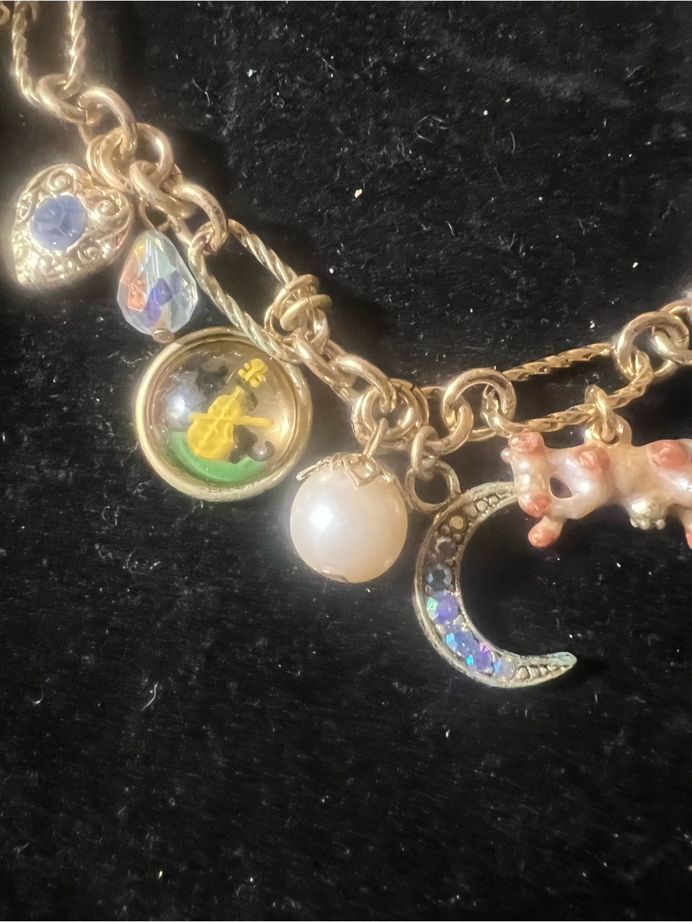 Vintage Kirk’s Folly Hey Diddle Diddle Charm Bracelet - Picture 3 of 6